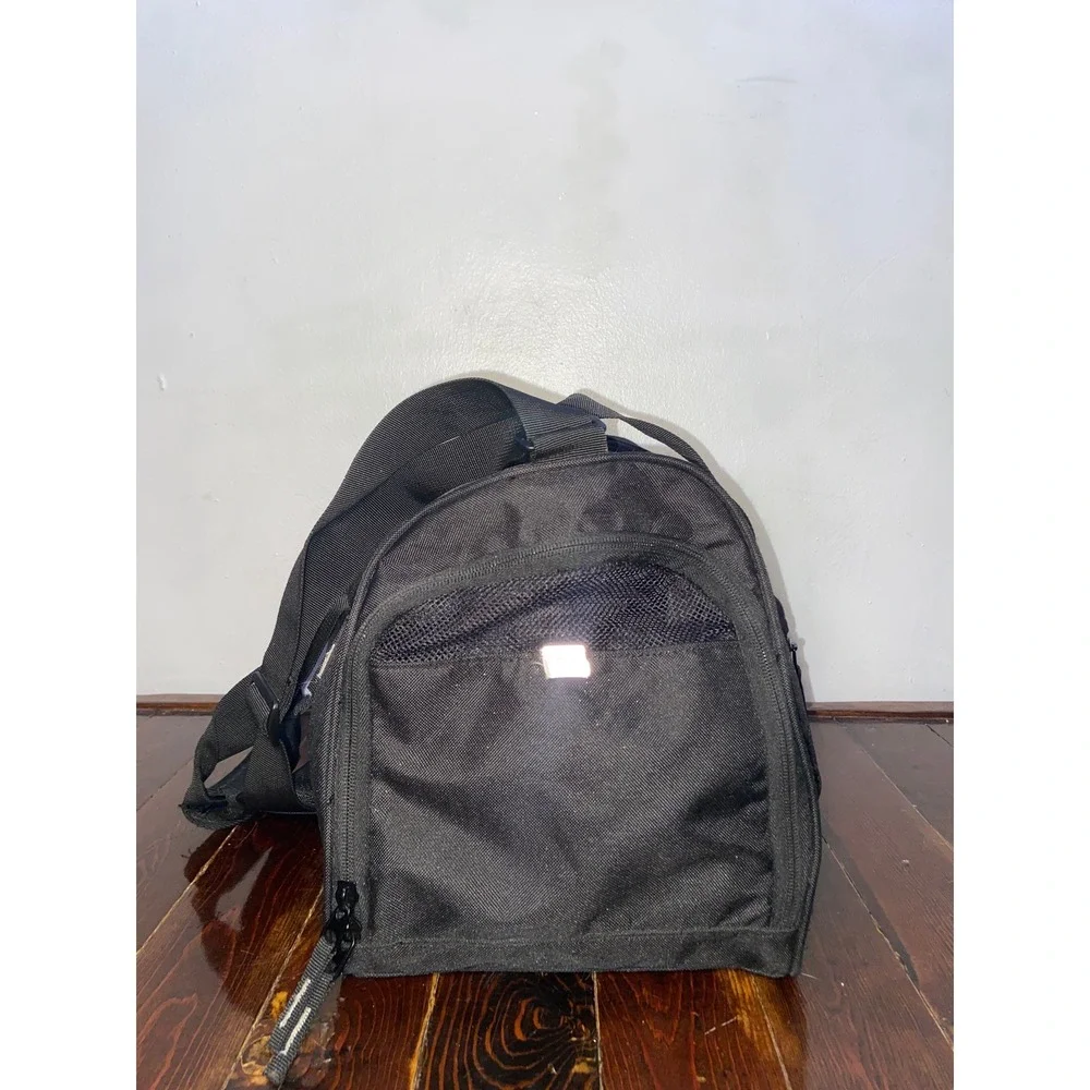 Champion C9 Black Duffel Bag Gym Travel Weekender Shoe Pocket Reflective 17x11x9